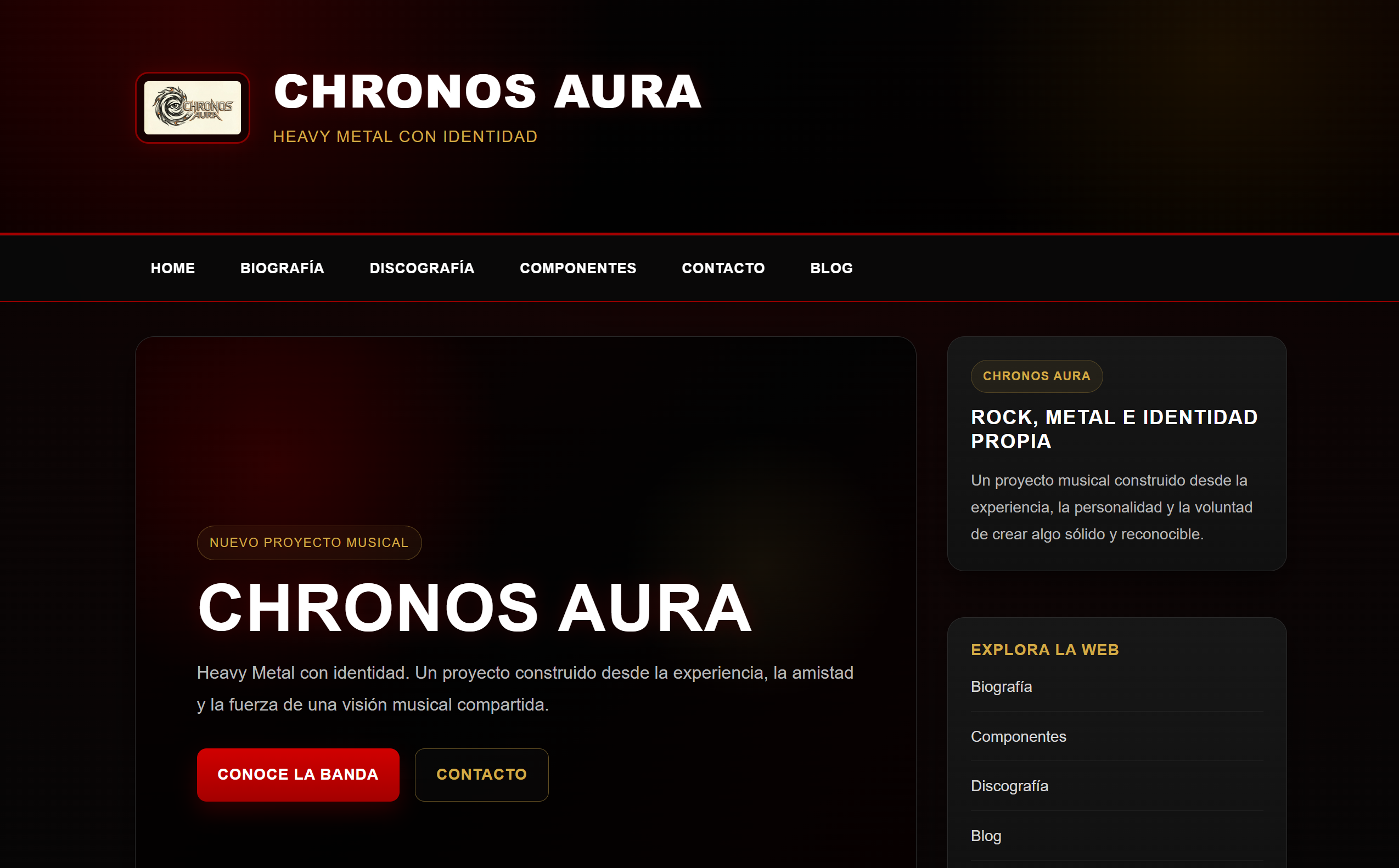 Vista previa del proyecto Chronos Aura